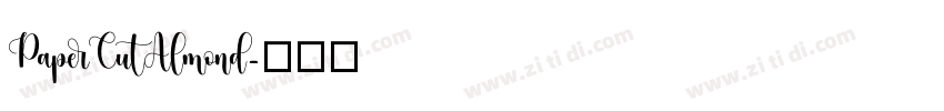 PaperCutAlmond字体转换