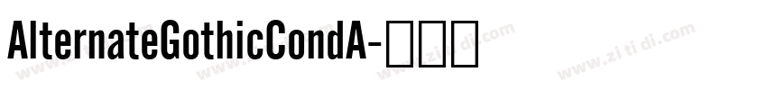 AlternateGothicCondA字体转换