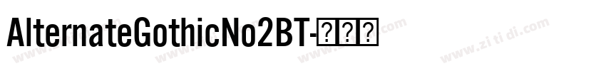 AlternateGothicNo2BT字体转换