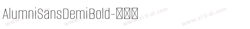 AlumniSansDemiBold字体转换