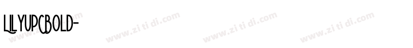 LilyuPCBold字体转换