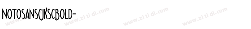 notosansCJKscBold字体转换