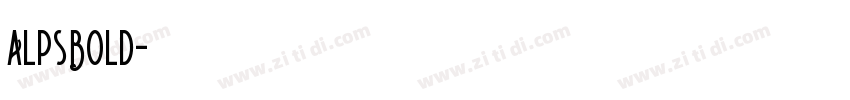 AlpsBold字体转换