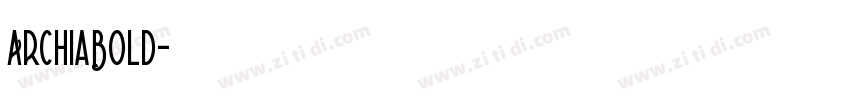 ArchiaBold字体转换