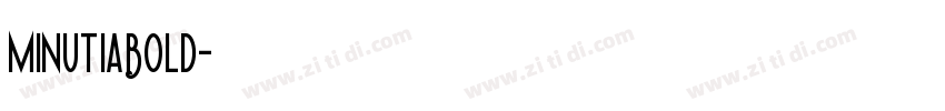 MinutiaBold字体转换