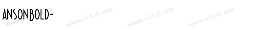 ansonBold字体转换