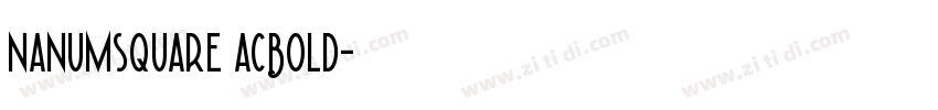 nanumsquare_acBold字体转换