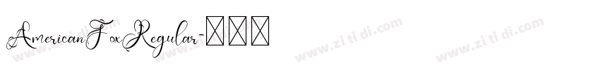 AmericanFoxRegular字体转换