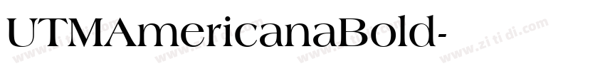 UTMAmericanaBold字体转换