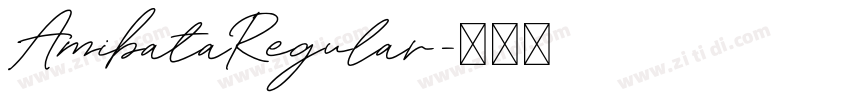 AmibataRegular字体转换