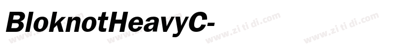 BloknotHeavyC字体转换