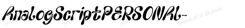 AnalogScriptPERSONAL字体转换