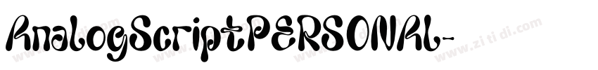 AnalogScriptPERSONAL字体转换