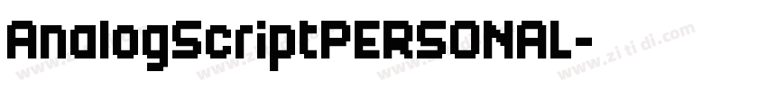 AnalogScriptPERSONAL字体转换