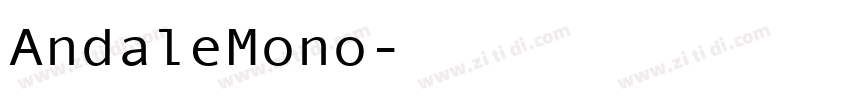 AndaleMono字体转换