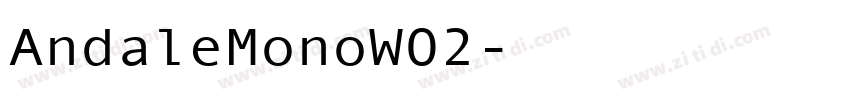AndaleMonoW02字体转换