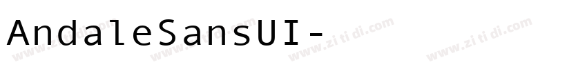 AndaleSansUI字体转换