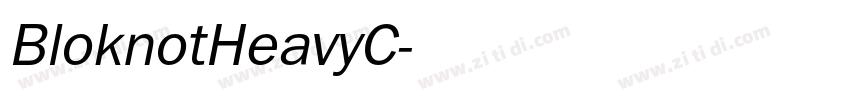 BloknotHeavyC字体转换