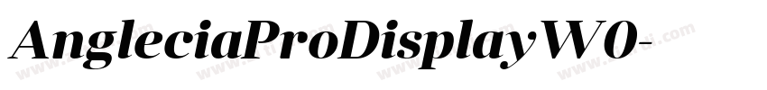 AngleciaProDisplayW0字体转换