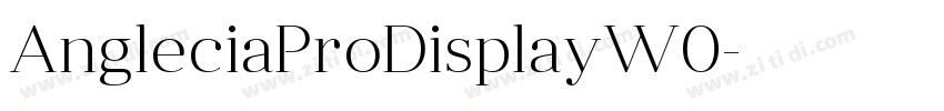 AngleciaProDisplayW0字体转换
