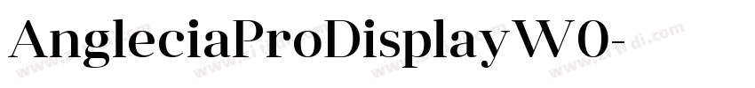 AngleciaProDisplayW0字体转换