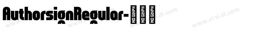 AuthorsignRegular字体转换