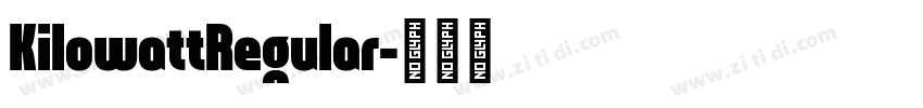 KilowattRegular字体转换
