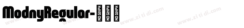 ModnyRegular字体转换