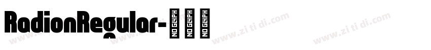 RadionRegular字体转换