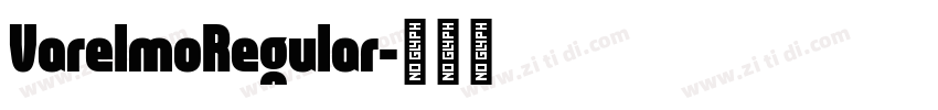VarelmoRegular字体转换