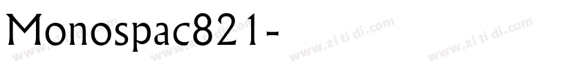 Monospac821字体转换
