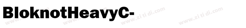 BloknotHeavyC字体转换