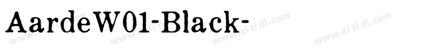 AardeW01-Black字体转换