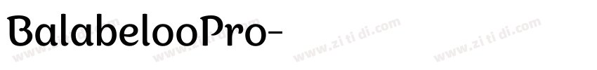 BalabelooPro字体转换