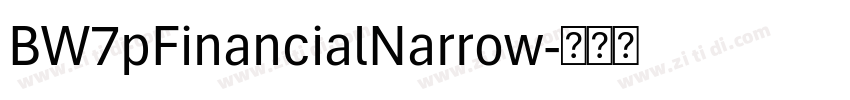 BW7pFinancialNarrow字体转换