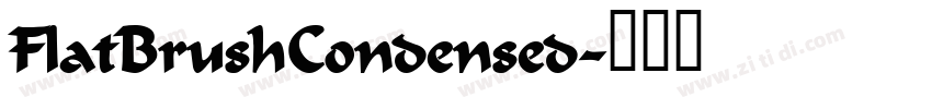 FlatBrushCondensed字体转换