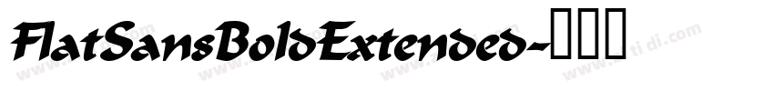 FlatSansBoldExtended字体转换