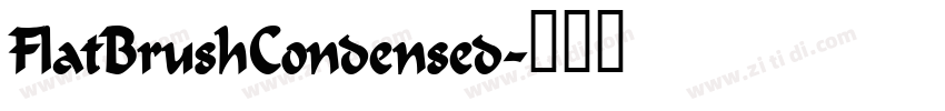 FlatBrushCondensed字体转换