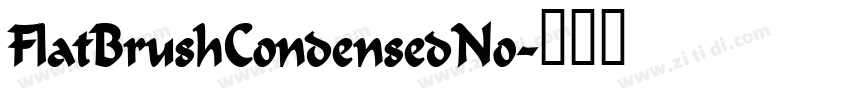 FlatBrushCondensedNo字体转换