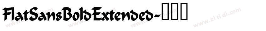 FlatSansBoldExtended字体转换