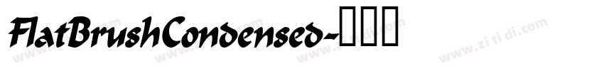 FlatBrushCondensed字体转换
