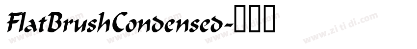 FlatBrushCondensed字体转换