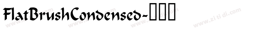FlatBrushCondensed字体转换