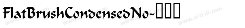 FlatBrushCondensedNo字体转换