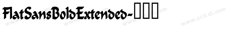 FlatSansBoldExtended字体转换