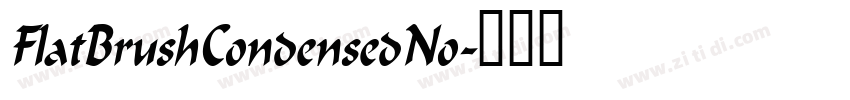 FlatBrushCondensedNo字体转换