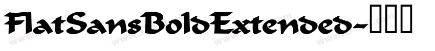 FlatSansBoldExtended字体转换