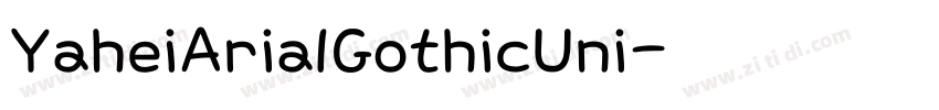 YaheiArialGothicUni字体转换