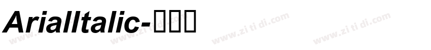 ArialItalic字体转换