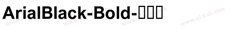 ArialBlack-Bold字体转换
